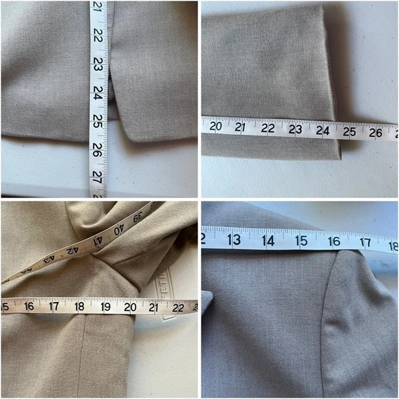 Tahari tan blazer womens Normcore business ethereal granola girl y2k retro 12 - Picture 5 of 8